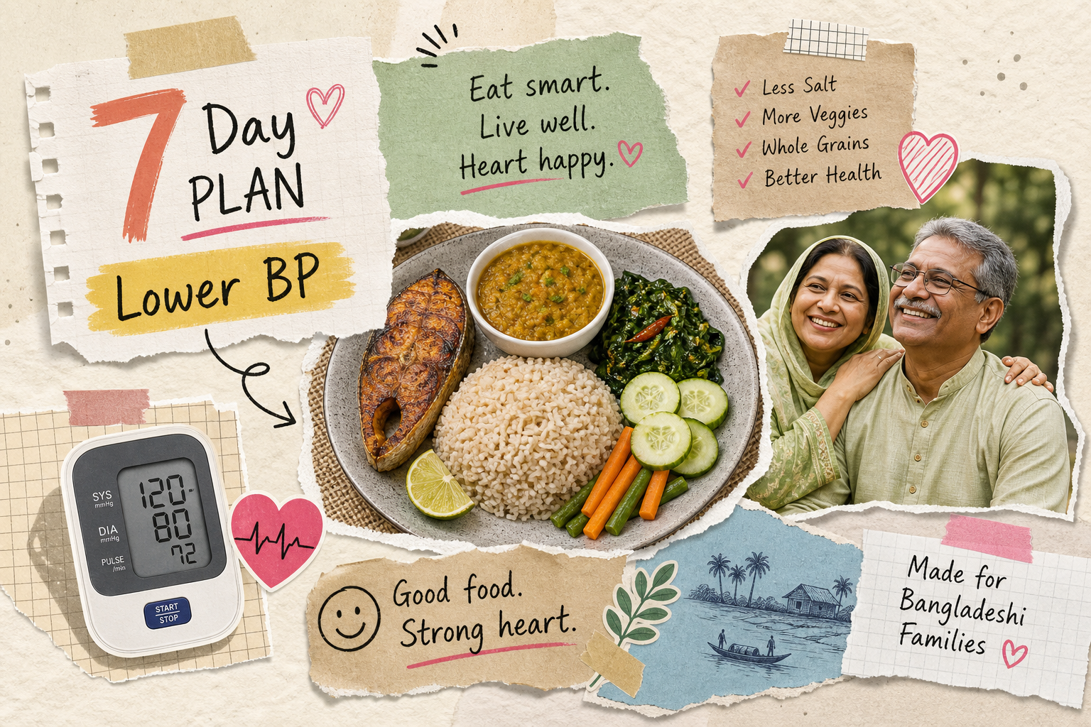 DASH Diet Bangla: Your 7-Day Bangladeshi Plan for Lower BP